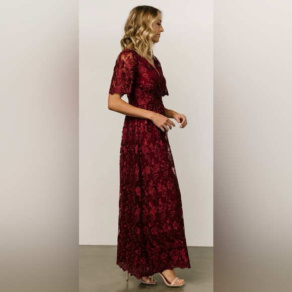 Aurora Embossed Maxi Dress | Emerald - Baltic Born - Picture 2 of 3